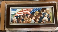 “ Norman Rockwell “ Framed Porcelain