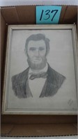 Sketch of Abraham Lincoln by Gloria Loftus