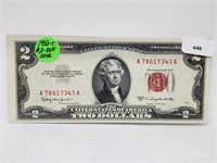 1953-C Red Seal $2 Dollar Bill