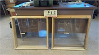 2 Disassembled COVID Desk Shields 26" X 24"