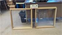 2 Disassembled COVID Desk Shields 26" X 24"