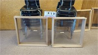 2 Disassembled COVID Desk Shields 26" X 24"