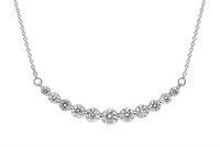 14K WHITE GOLD 1.00CT DIAMOND SMILE NECLACE