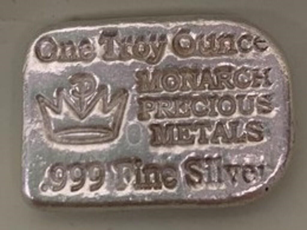 S - 1 TROY OZ .999 FINE SILVER (H2)