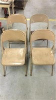 4 foldable metal chairs