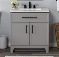 Style Selections  30-in Gray Bathroom Vanity $399