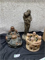 Budda style , children &  adult nature statues