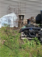 7 ct. Large Tomato Cages, Soaker Hoses, Bricks