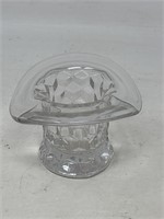 Fostoria, American clear glass top hat