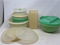 Assortment of Tupperware bowls, and lids