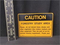 US Forest Service Forest Study Area Metal Sign
