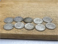 TEN Dimes from the 1960’s Various