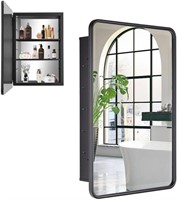 Metal Framed Medicine Cabinet with Mirror