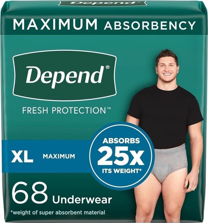 Depend Adult Incontinence Underwear for Men