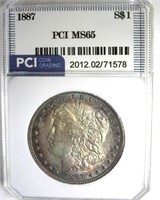 1887 Morgan PCI MS65 Nice Toning