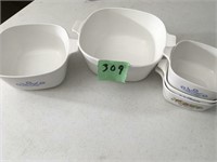5 pieces corning ware dishes
