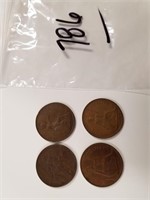 one penny pcs. + 10 cent piece