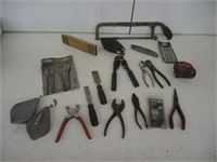 PLIERS,SAW,WOOD DRILL BITS & OTHER TOOLS