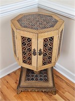 19" x 32" Tall Octogon Tiled Accent Table
