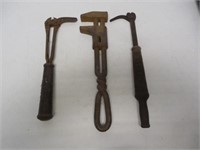 lot of 3 wrench, nail puller other