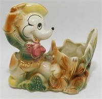 * Old Walt Disney Mickey Mouse Pottery Planter -