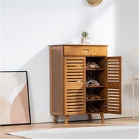 Suwoic Shoe Cabinet with Drawer and 2 Doors for E