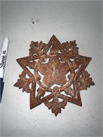 Hand carved India wooden star