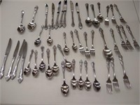 Vintage Silver-Plated 43-Piece Flatware Set