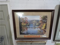 FRAMED ARTIST SIGNED UNIVERSITY OF TN PRINT