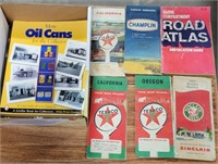 OIL CAN COLLECTORS GUIDE W/ OIL ADVERTISING MAPS