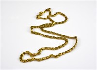 18k yellow gold chain link necklace