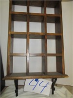 12 SECTION WOODEN WALL DISPLAY