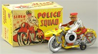 BOXED MARX POLICE SQUAD BIKE WITH SIDECAR
