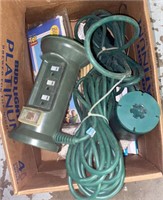 Box of extension cords, and other miscellaneous