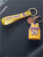 RIP Kobe Bryant 3 Piece Keychain Lakers #24 #8 HOF