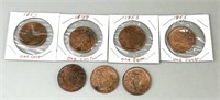 1840’s-50’s Liberty Head One-Cent Coins.