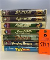 Lot of Walt Disney Masterpiece Clamshell VHS Tapes