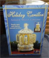 NIB Holiday Carillon Animated Music Box