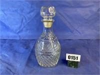 Decorative Glass Decanter, 10"T