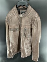 Small men's leather coat size large