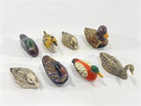 (8) Miniature Duck/Mallard Figurines