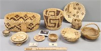Native American Woven Baskets Lot Collection
