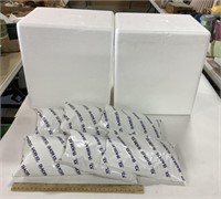 2 Styrofoam  coolers w/ 6 Glaciers ice packs