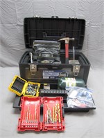 20" Metal Toolbox Filled W/Assorted Tools