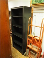 Adjustable five-shelf wooden open bookcase,