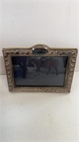 Antique English sterling silver photo frame, with