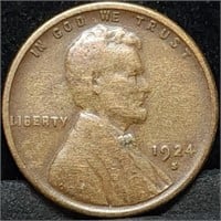 1924-S Lincoln Wheat Cent Nice