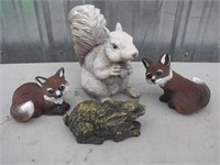 Fox, Squirrel, Rabbit, Garden Decor Ornaments, PVC