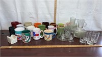Coffee Shop Mugs , Glasses, & Saucers