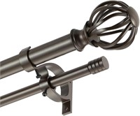 Brown Double Curtain Rods 72-144